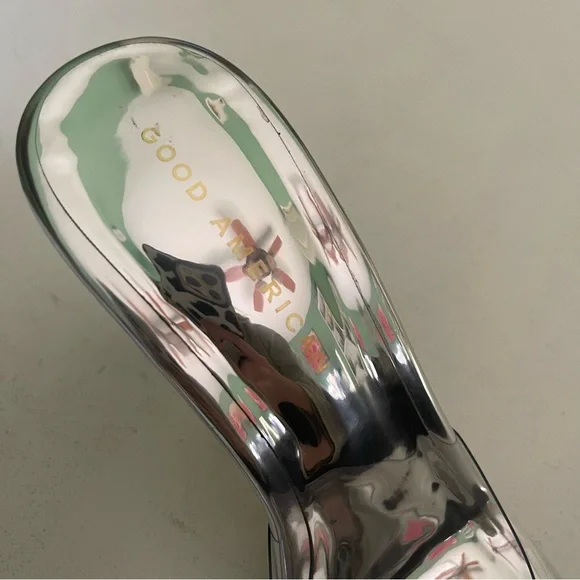 Good American CINDER-F*CKING-RELLA Pumps Clear PVC Silver Size 8 - Picture 4 of 7